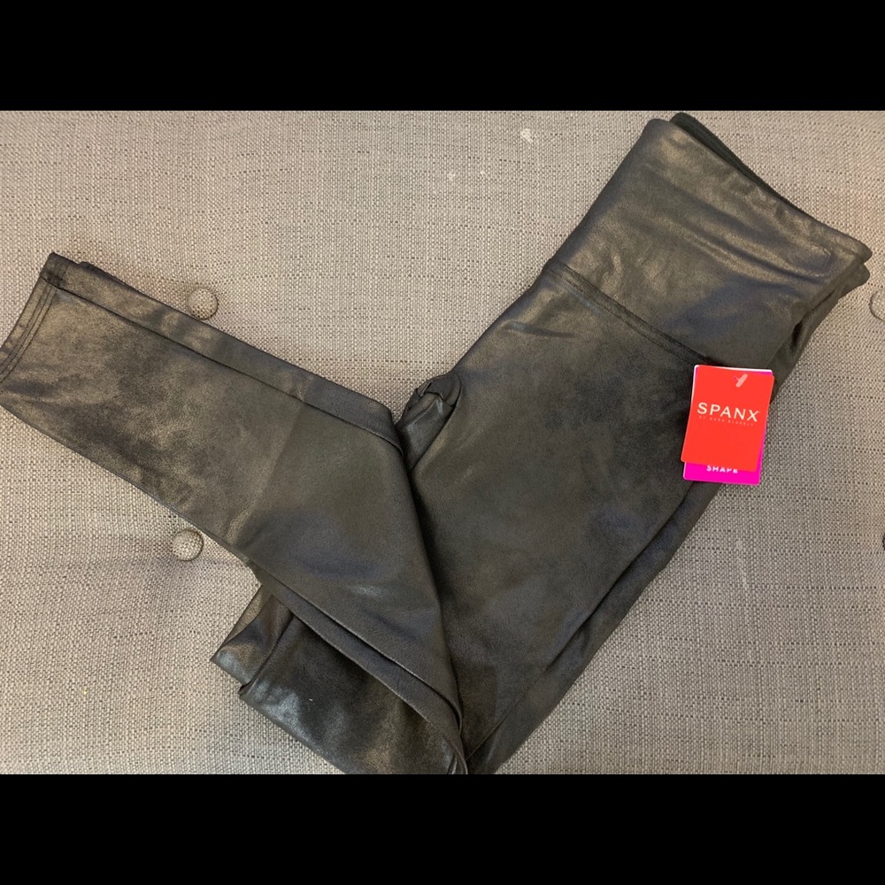 Spanx faux leather leggings - black